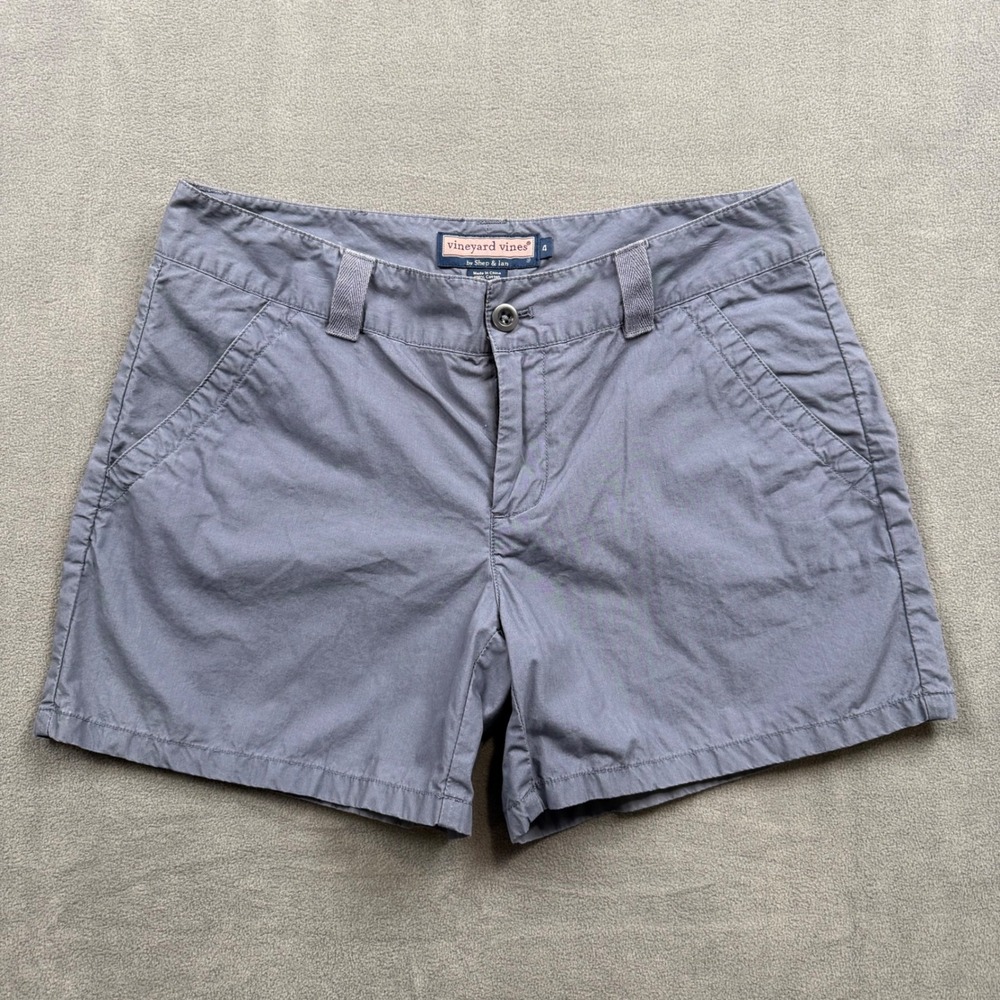 Vineyard Vines Cotton Twill Shorts Coastal Preppy Casual Coastal Blue Size 4